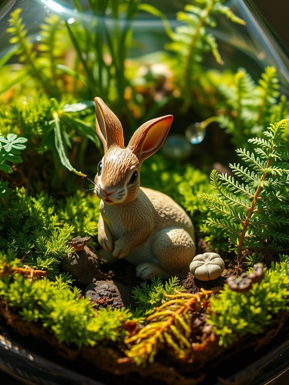 adorable ceramic bunny sculpture