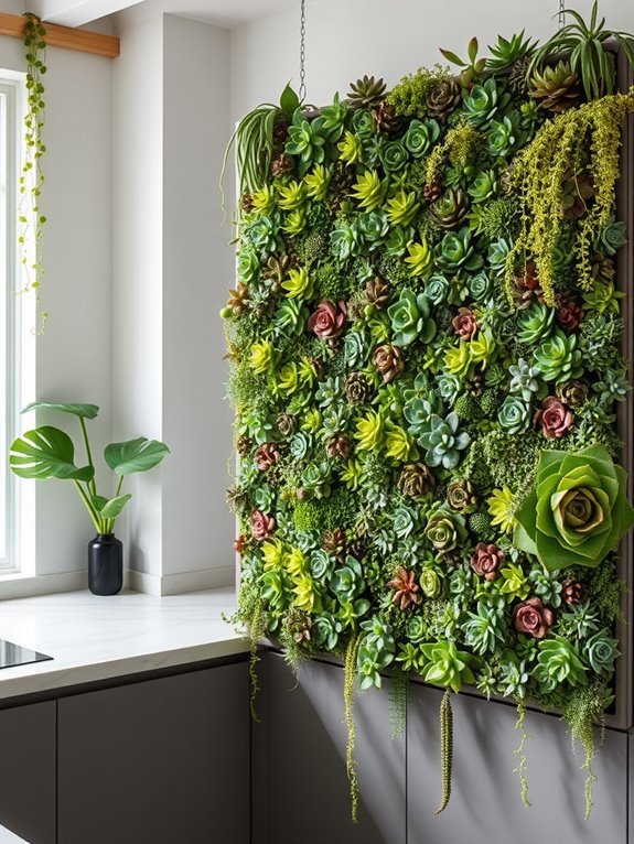 aesthetic succulent wall decor