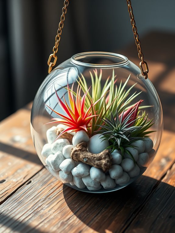 air plant arrangement showcase