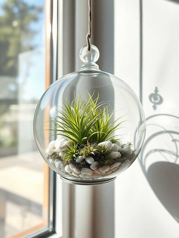 air plant glass orb