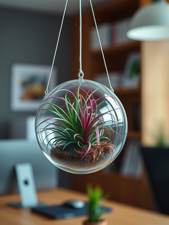 air plants in terrarium