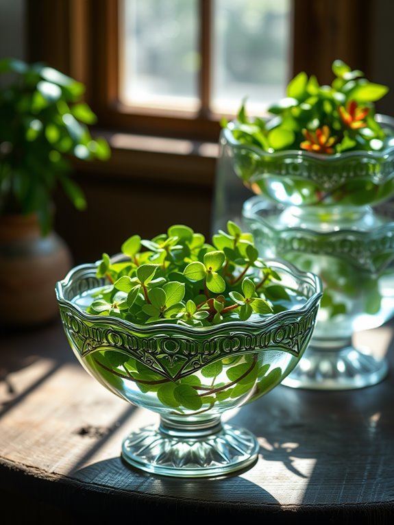 antique glass storage container