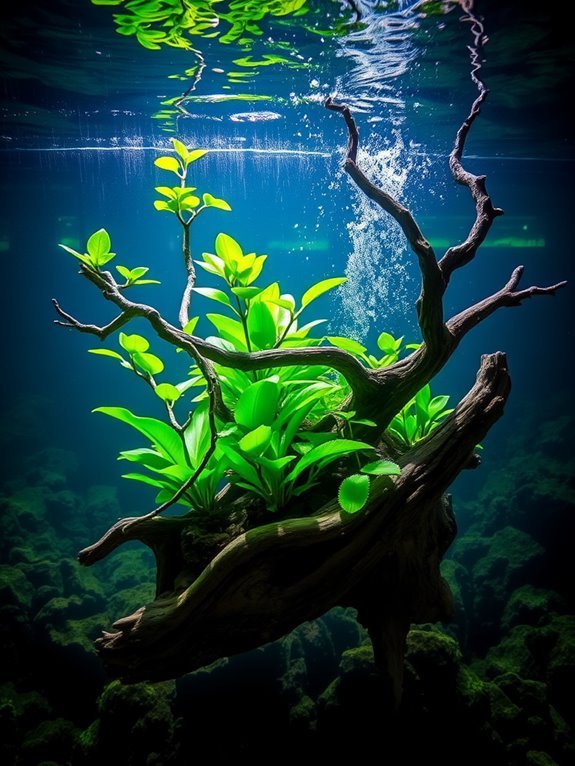 aquatic plant and wood