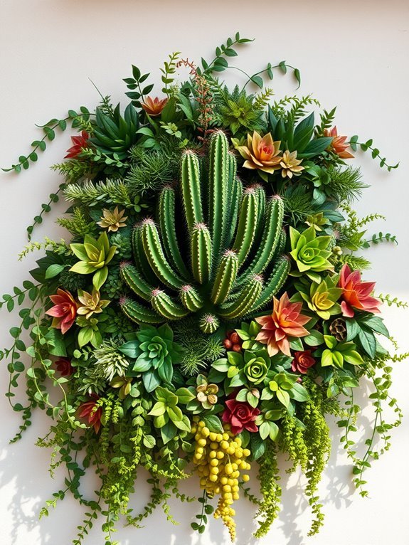 artificial cactus wall decor