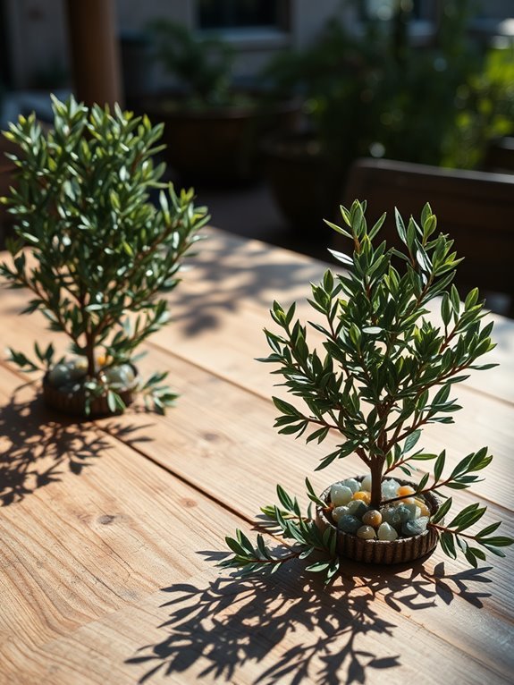 artificial decorative olive plant