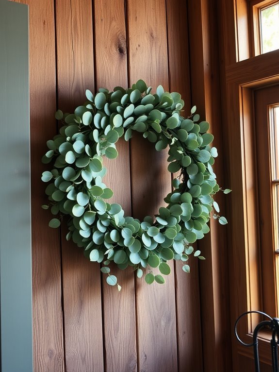 artificial eucalyptus decorative wreath