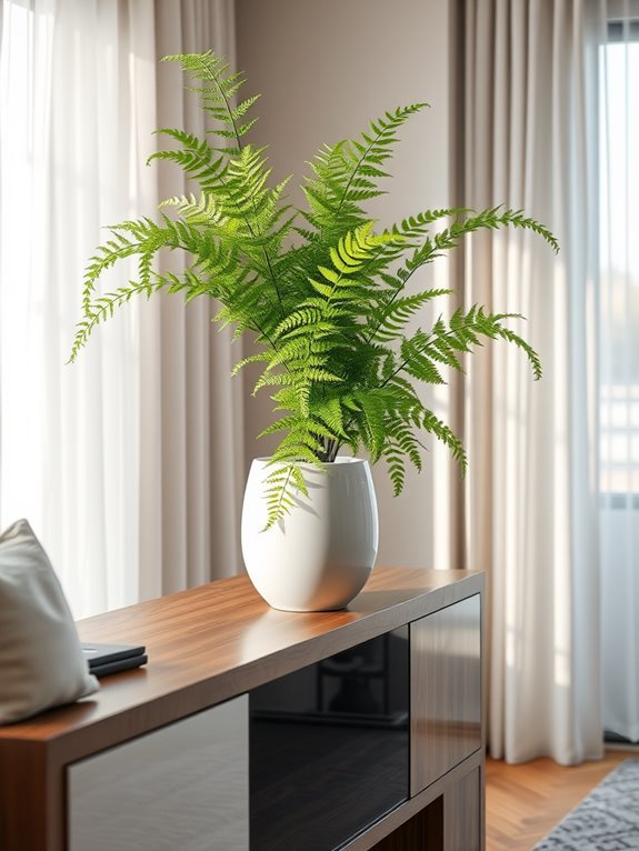 artificial fern decor arrangement