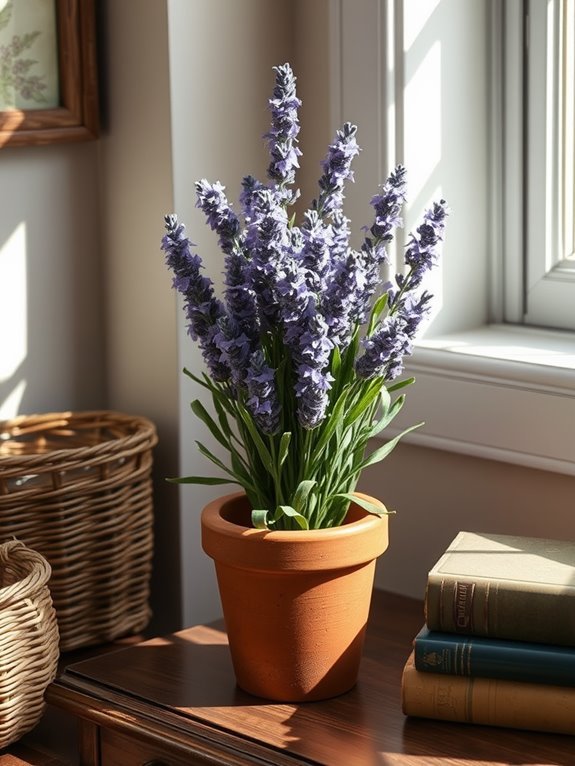 artificial lavender flower arrangement