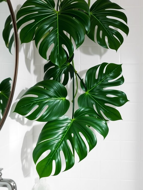 artificial monstera plant decor