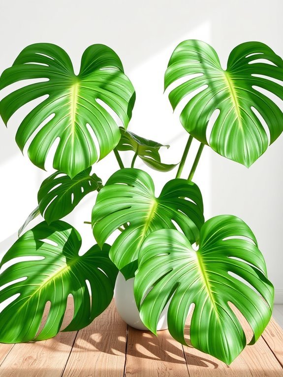 artificial monstera plant leaf