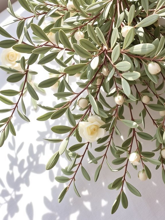 artificial olive branch decor