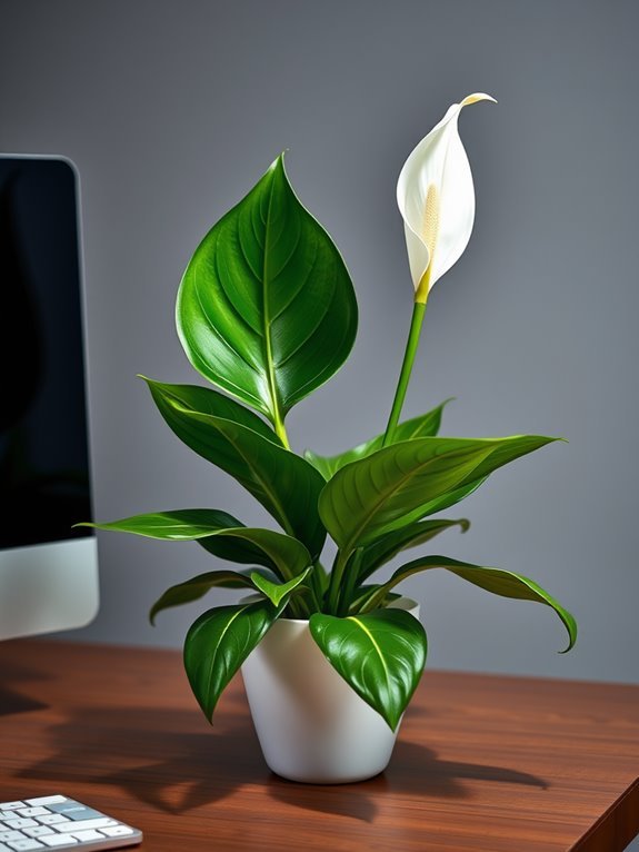 artificial peace lily plant