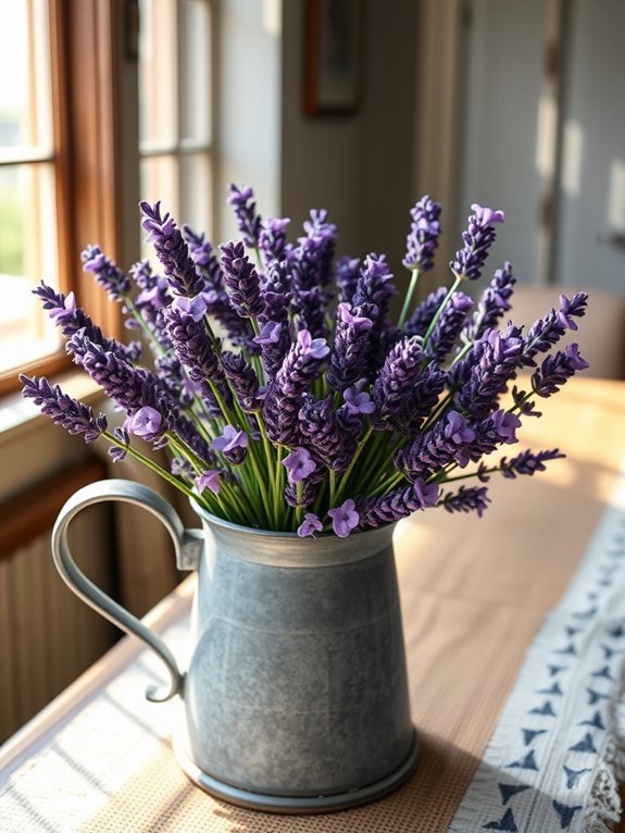 artificial purple flower arrangement