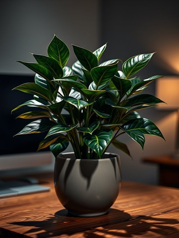 artificial zz plant decor