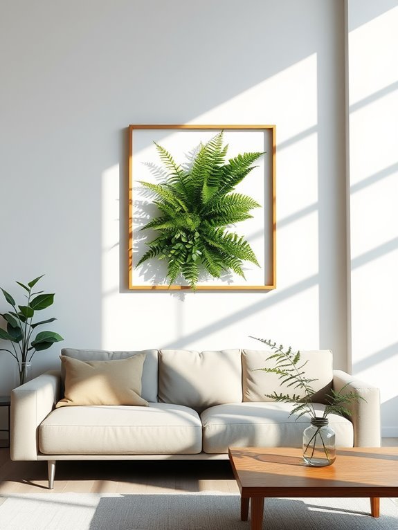 artistic plant display frame