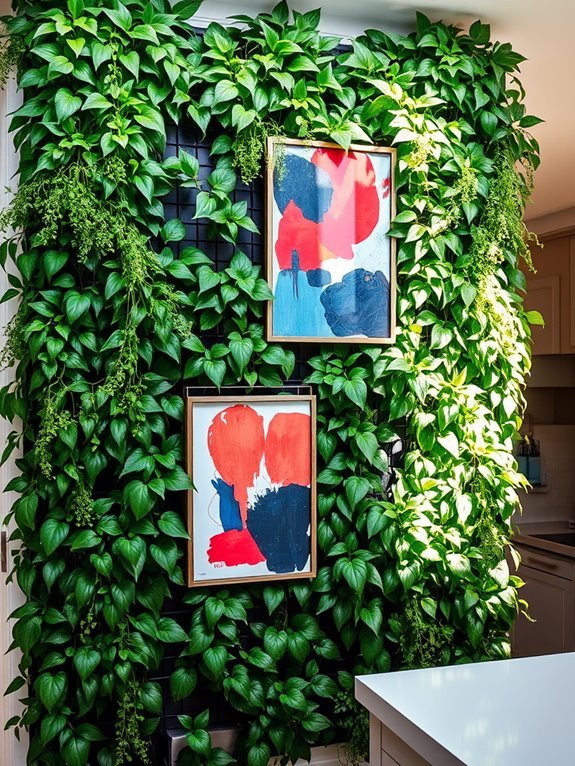 artistic vertical greenery display