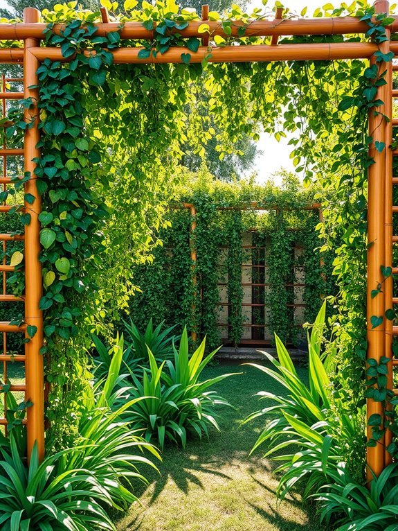 bamboo garden trellis screen