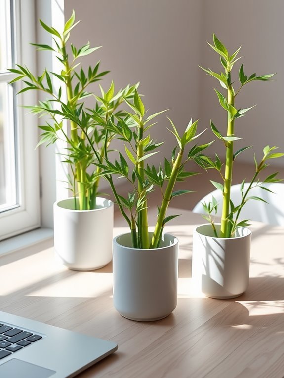 bamboo plant in pot