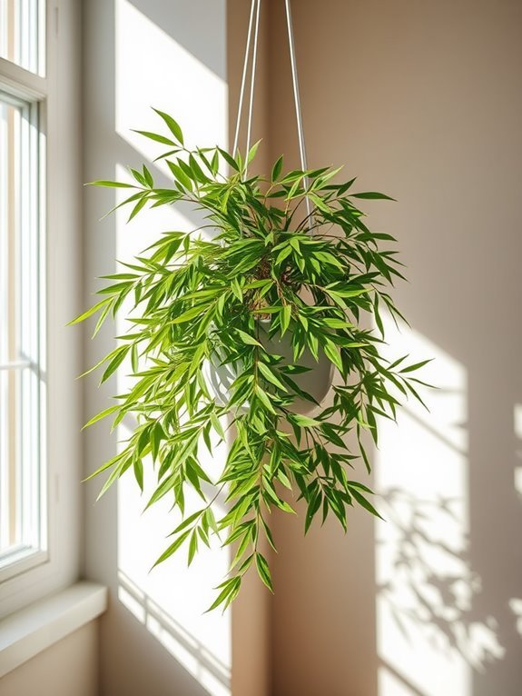 bamboo plant in suspension
