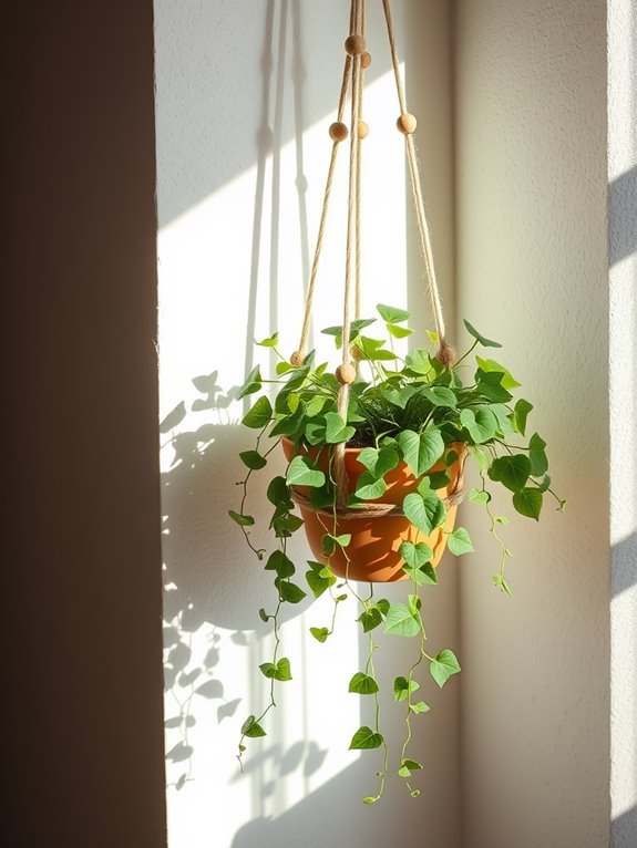 beaded hanging plant holder
