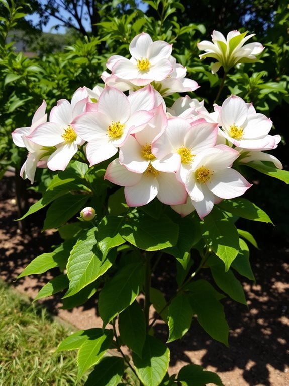 beautiful artificial dogwood blooms