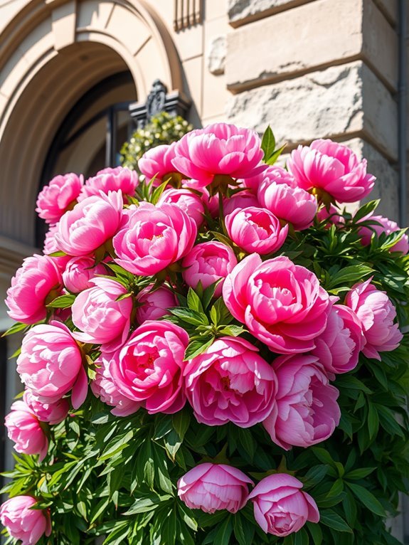 beautiful blooming garden flowers