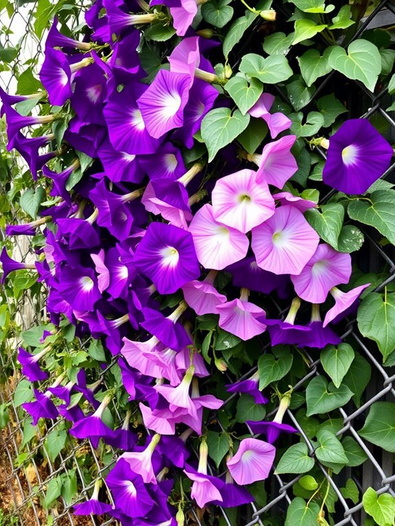 beautiful blooming morning flowers