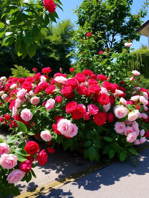 beautiful blooming red flowers