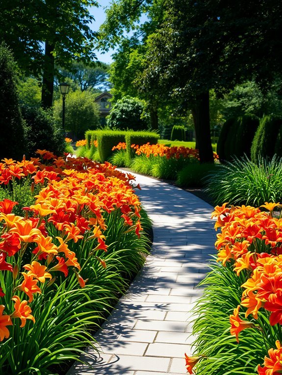 beautiful blooming summer flowers