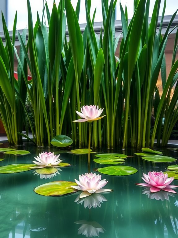 beautiful floating aquatic flowers
