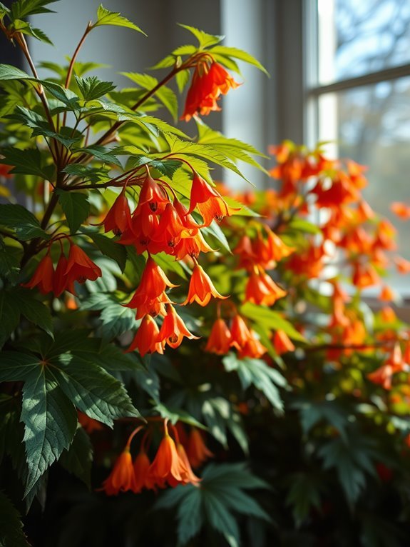 beautiful flowering maple plant