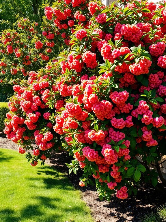 beautiful flowering quince blooms