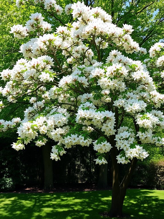 beautiful springtime flowering tree