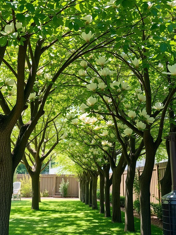 beautiful springtime flowering tree
