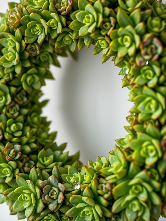 beautiful succulent wreath design