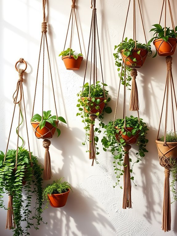 bohemian style wall planters