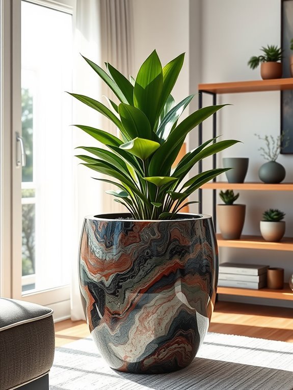 bold resin plant holder