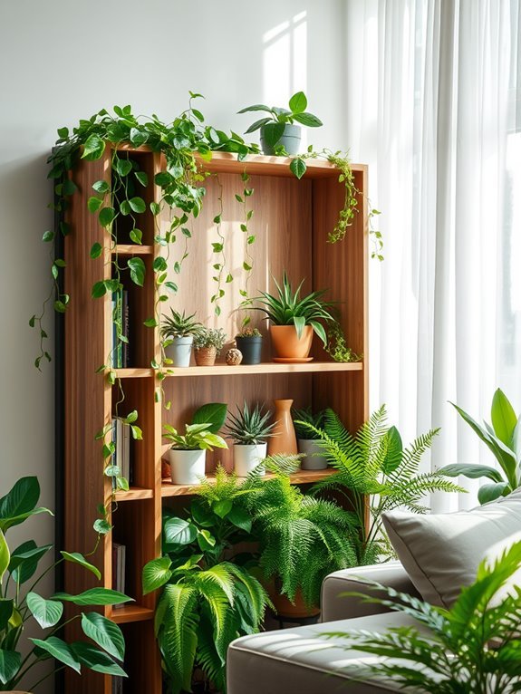 botanical books and decor