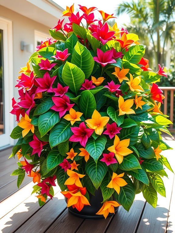 bright faux plants decor