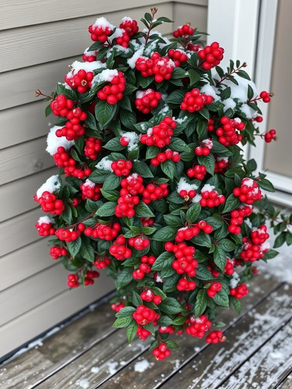 bright red winter fruit