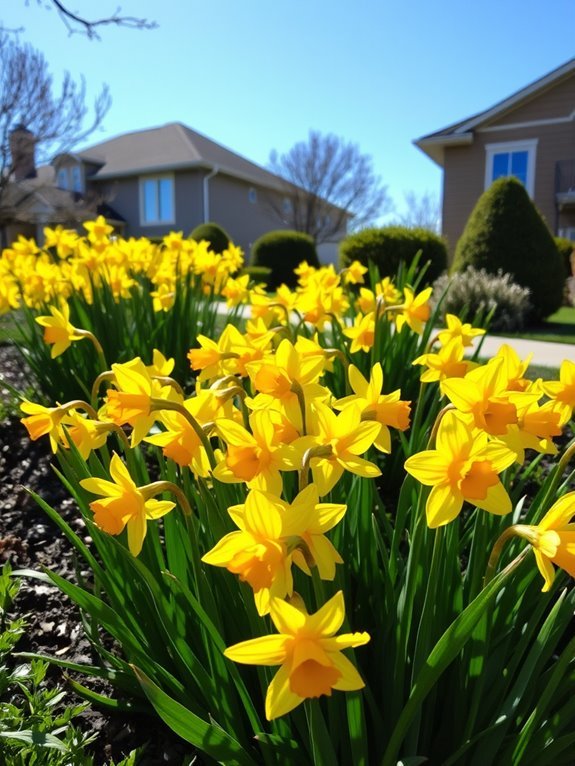 bright yellow spring flowers
