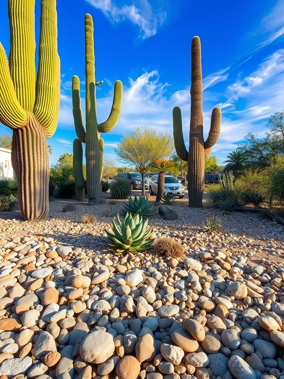 cacti amidst rocky terrain