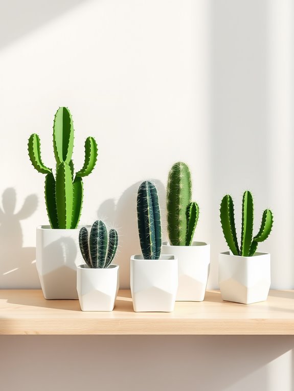 cacti displayed in arrangement