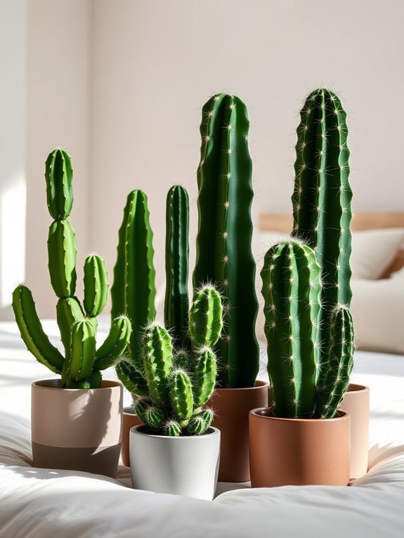 cacti in decorative display