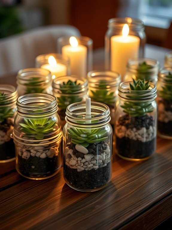 candle planter in jar