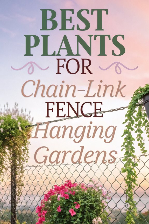 chain link fence garden plants