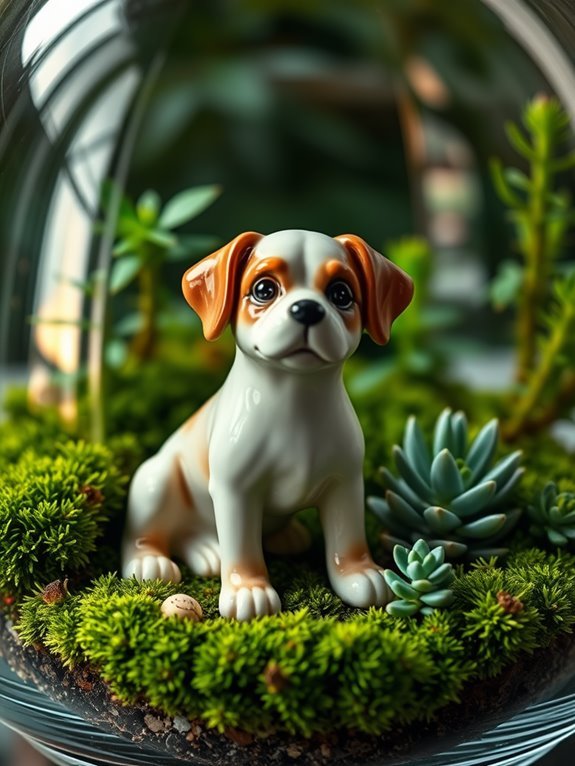 charming canine decorative statue