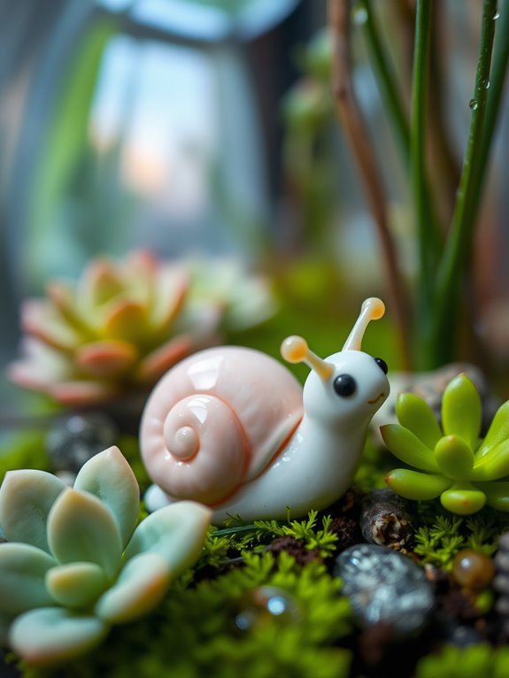 charming decorative snail sculpture