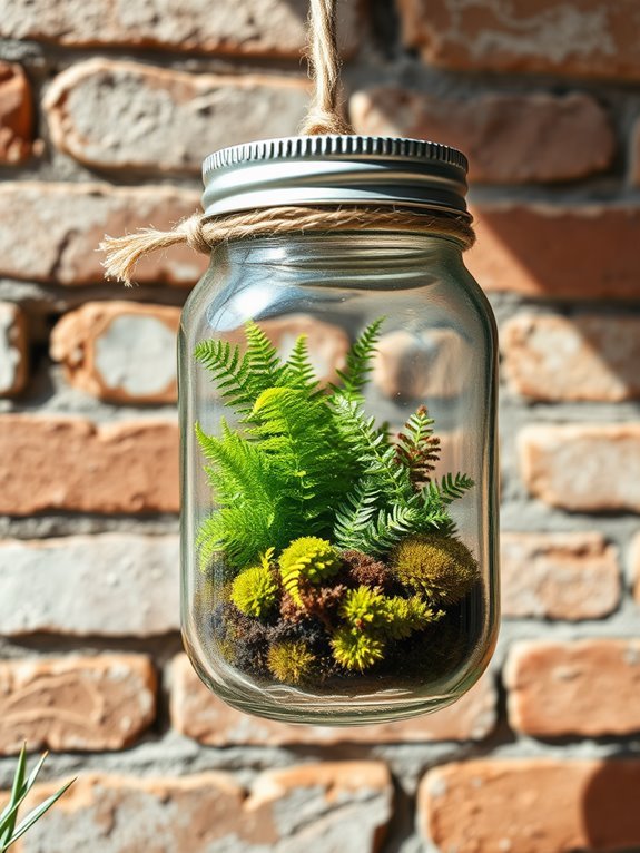 charming glass plant display