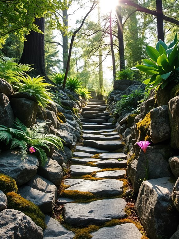 charming natural stone walkway